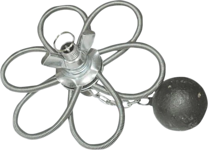 Verstelbare schoorsteenroos 200 mm met 6 veren en gewicht