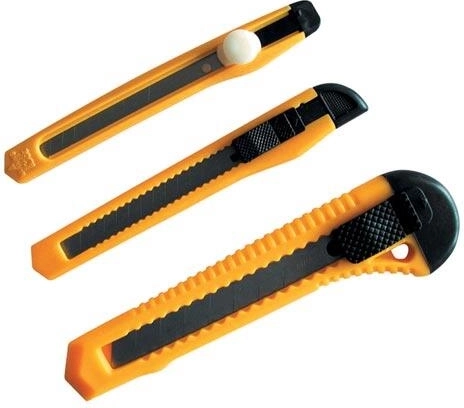 Set afbreekmessen 3 stuks (9 mm en 18 mm)