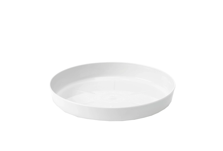 Witte kunststof onderzetter voor bloempot Lamela 17 cm