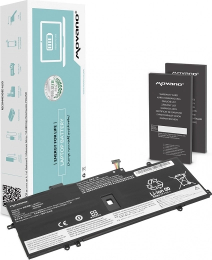 Movano-batterij voor Lenovo ThinkPad X1 Yoga 4/5 en ThinkPad X1 Carbon 7/8 (3325 mAh, 51 Wh)