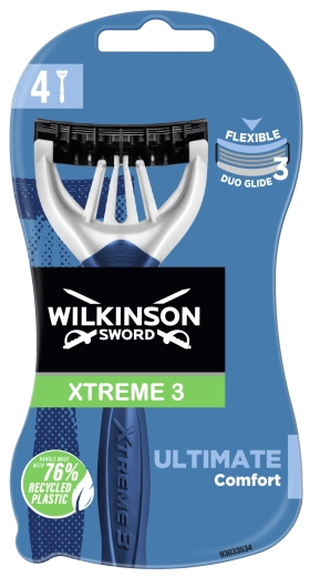 Wilkinson Xtreme3 Ultimate Plus wegwerp scheermesjes (4 stuks)