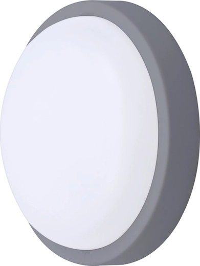 Solight ronde LED buiten plafond- en wandlamp 20 W 1500 lm 4000 K IP54 20 cm grijs