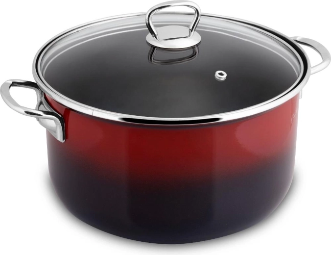 Lamart geëmailleerde kookpan met deksel 24 cm