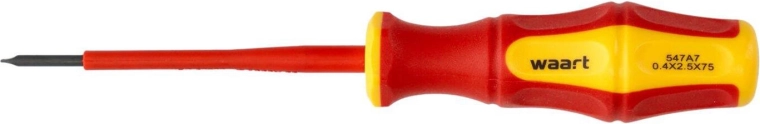 Geïsoleerde platte schroevendraaier SL 2,5 × 75 mm