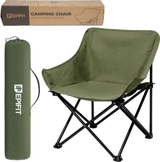 Toeristische opvouwbare stoel GO300 khaki green