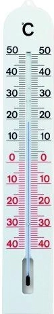 Buitenthermometer met vloeistof 40 cm, wit