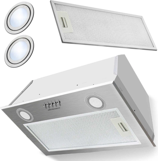 Ingebouwde onderbouw afzuigkap 60 cm roestvrij staal