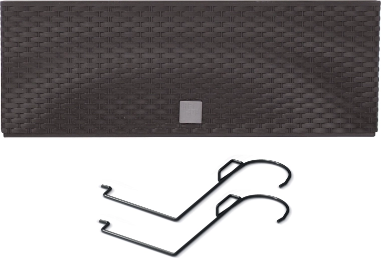 Hangende rieten balkonbloembak antraciet RATO CASE W