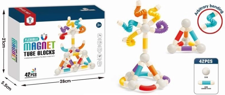 Magnetische constructiebuisjes – 42 stuks