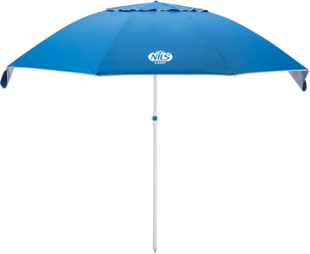 NILS CAMP strandparasol en windscherm 190 cm blauw