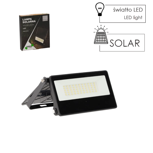 Zonne-LED schijnwerper 20 W zwart