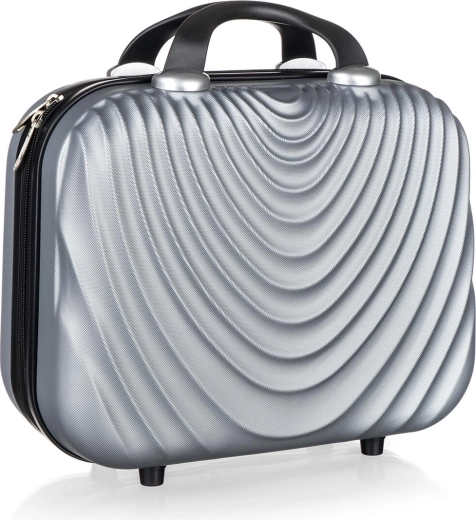 Reis cosmetische koffer van ABS, 15 l, grijs