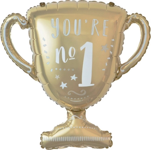 Folieballon Beker – champagnegoud 55 × 55 cm