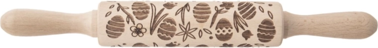 Houten embossingrol met paasmotief 16/33 cm