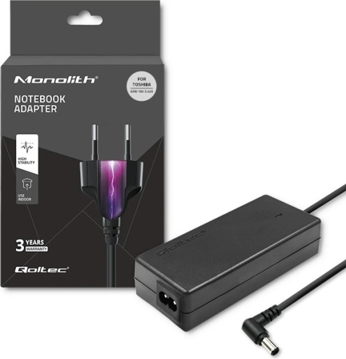 Netadapter voor TOSHIBA 65 W, 19 V, 3,42 A, connector 5,5 × 2,5 mm