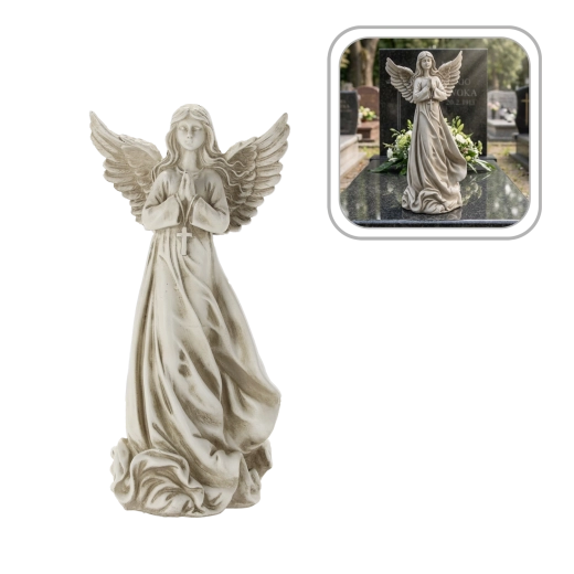 Decoratief engelenbeeld voor in huis 31 cm