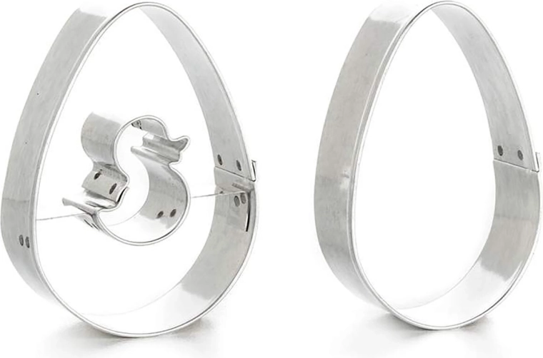 Set uitsteekvormpjes voor koekjes ei 2 stuks