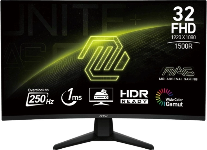 Monitor 31,5" MAG 32C6X LED FHD gebogen 250 Hz zwart