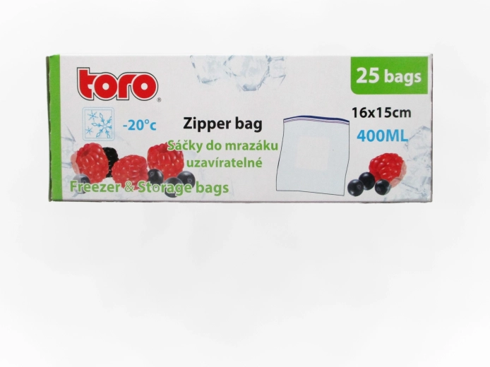 Diepvrieszakjes TORO 400 ml, 25 stuks