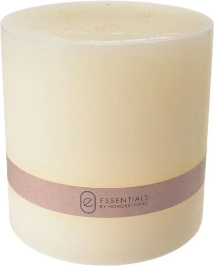 Witte decoratieve blokkaars 14 × 14 × 14 cm (1410 g)
