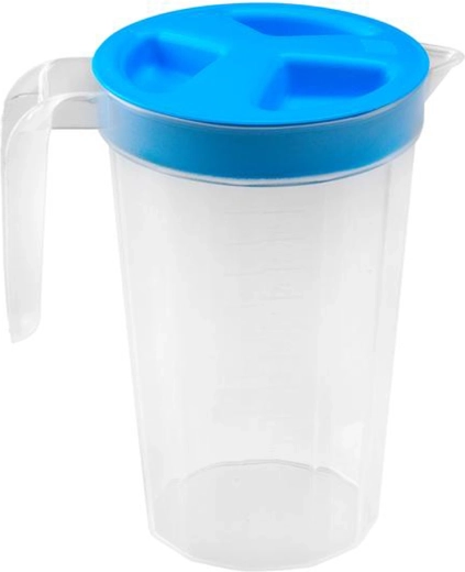 Plastic maatbeker met deksel 1,1 l