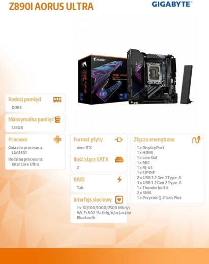 Moederbord Z890I AORUS ULTRA