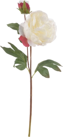 Kunstbloem pioen wit 50 cm