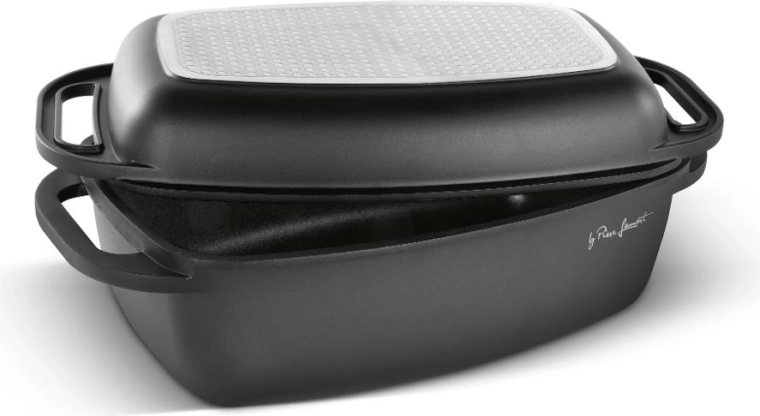 Lamart braadslede met grilldeksel 40 × 22,5 × 17 cm