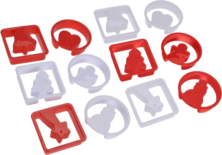 Koekjesuitstekers voor kerstkoekjes 7 cm, 12 stuks