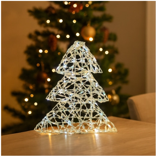 Kerst LED-boompje 30 cm met regenboogeffect op batterijen