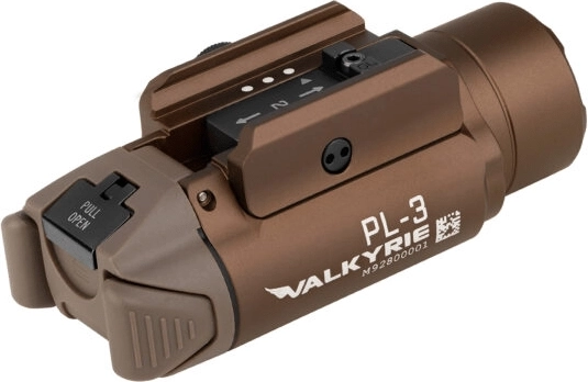 Tactische wapenlamp Olight PL-3R Valkyrie Desert Tan, oplaadbaar 900 mAh