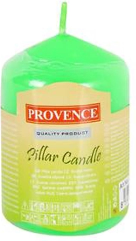 Groene cilindervormige paraffinekaars 8 × 5 cm