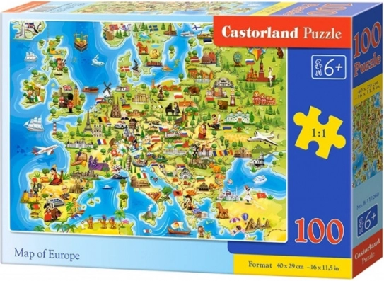 Legpuzzel Kaart van Europa 100 stukjes