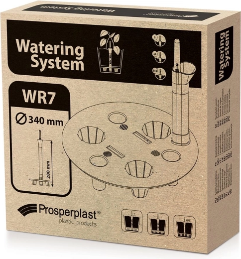 Bewateringssysteem voor bloempotten Round 34 cm, zwart