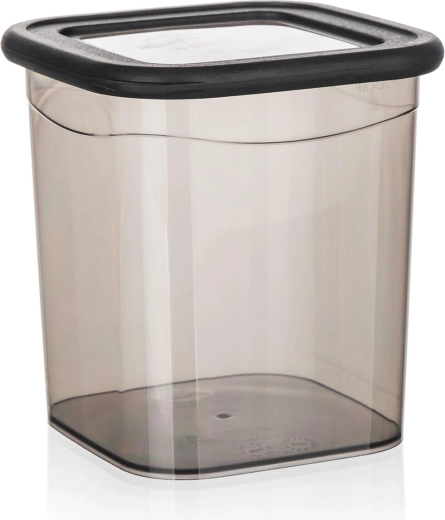 Vierkante bewaardoos LISSA 0,9 l rookgrijs