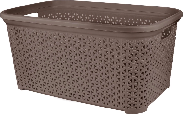 Open wasmand UH rattan 50 l bruin
