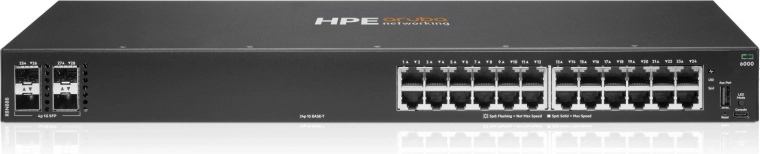 Aruba Networking CX 6000 – 24-poorts gigabitswitch met 4 SFP 1G-uplinks