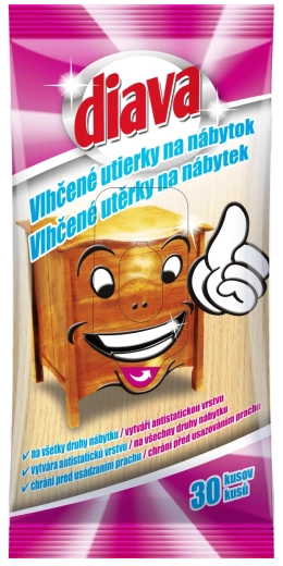 Diava vochtige doekjes voor meubels 30 stuks
