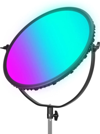 Neewer GR18C ronde RGB LED-paneel met zijverlichting