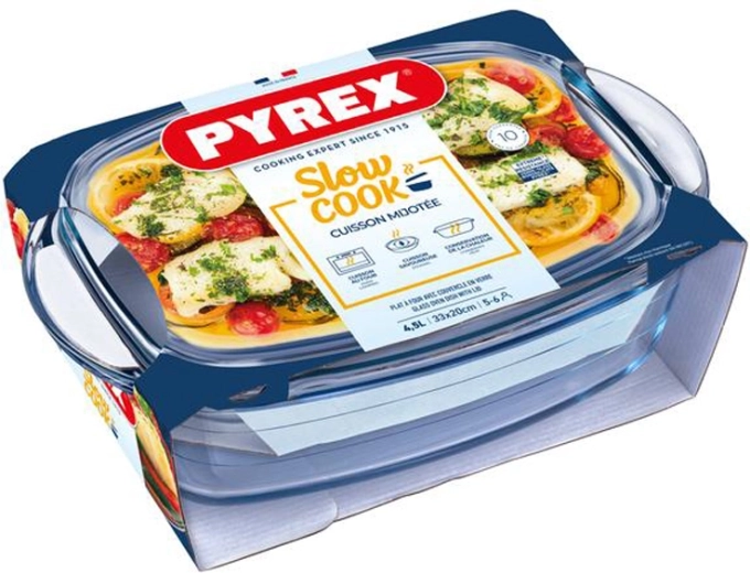 Glazen ovenschaal met deksel PYREX 4,5 l