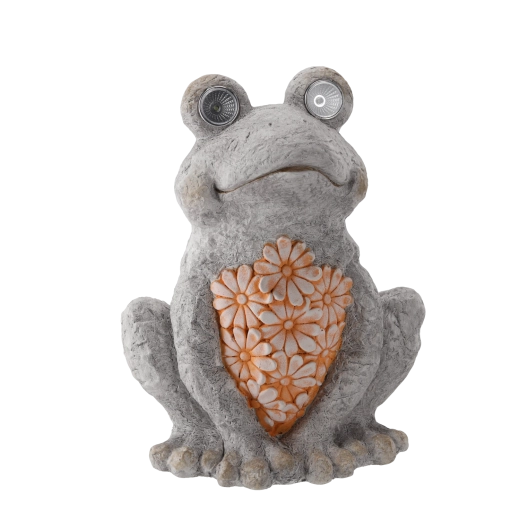 Tuin-kikker met LED-ogen CHOMIK