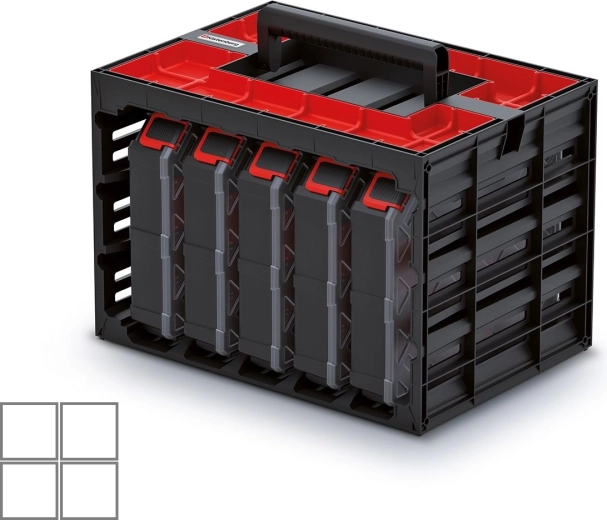 Kast met 5 organizers TAGER CASE voor gereedschap en onderdelen