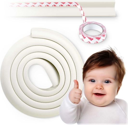 RICOKIDS veiligheidsrand van schuim, wit, 2 m