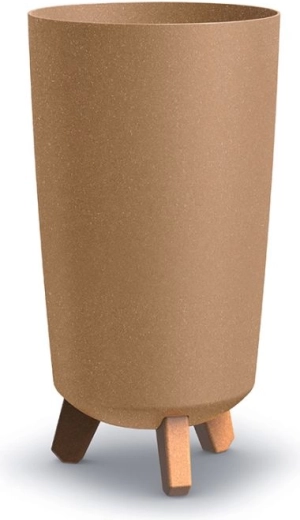 Bloempot op pootjes Gracia Tubus Slim Eco Wood 19,5 cm naturo