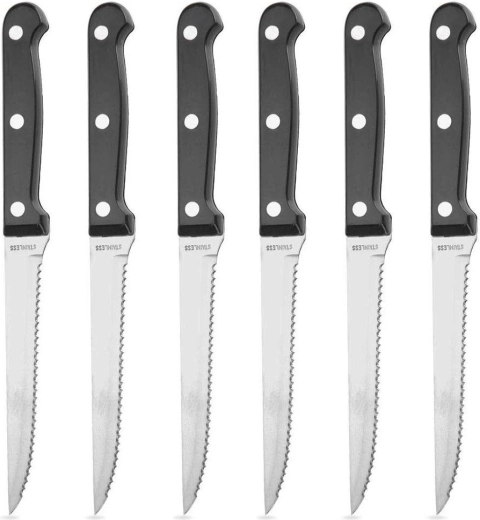 Set roestvrijstalen steakmessen 21 cm, 6 stuks