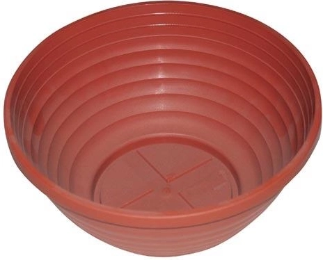 Kunststof bloembak 30 cm terracotta bruin