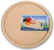 Rond beukenhouten snijplankje 25 cm met groef