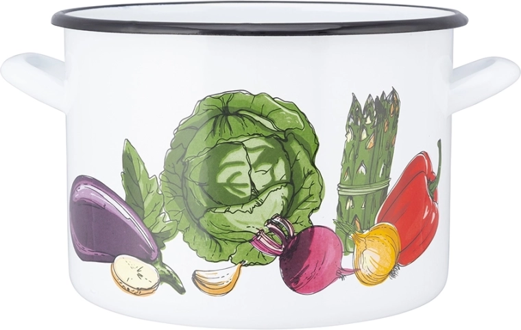 Geëmailleerde pan met deksel 4,4 l 20 cm