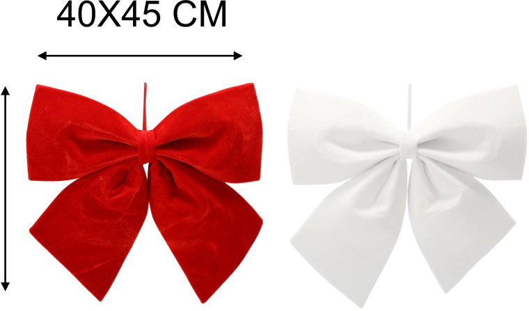 Kerststrik XXL 40 × 45 cm – rood of wit