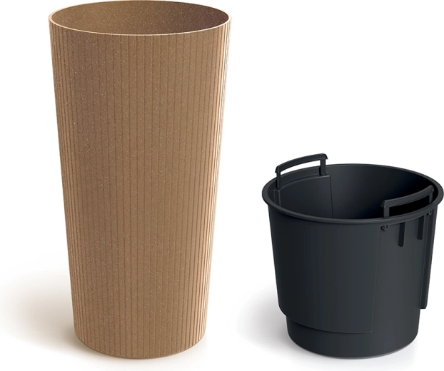 Bloempot Lamia Slim Eco Wood 30 cm naturo